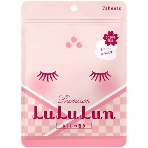 LuLuLun маска для лица увлажняющая и улучшающая состояние кожи «Сакура», 7 штук в упаковке