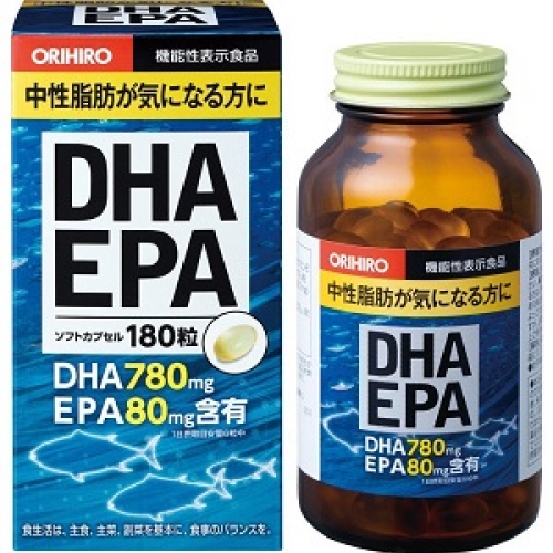 Orihiro Омега DHA и EPA с витамином E, 180 капсул на 30 дней