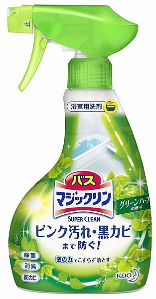 Пенящееся моющее средство для ванной комнаты, с ароматом зелени, KAO Magiclean, 380 мл