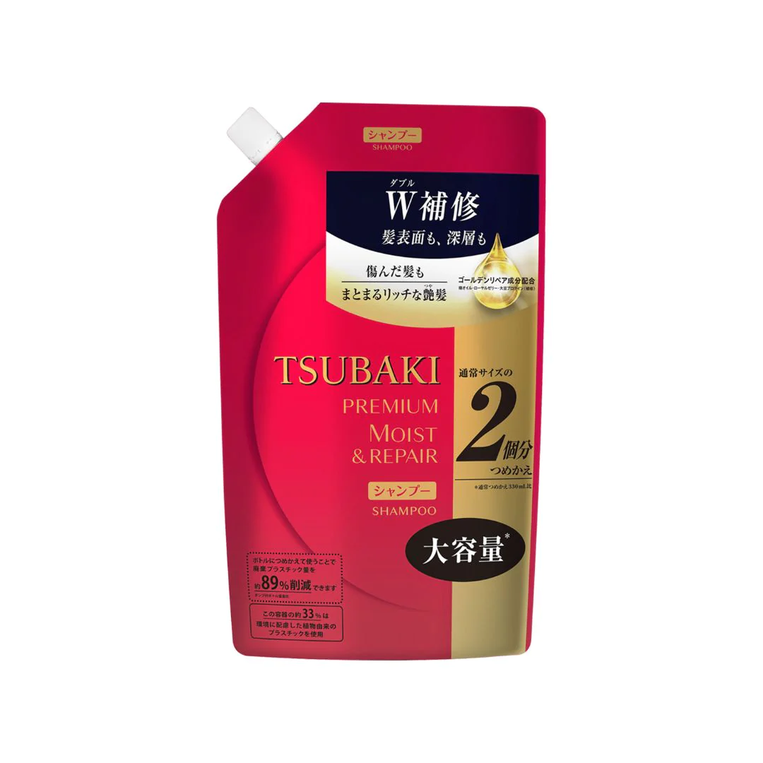 Увлажняющий шампунь для волос TSUBAKI PREMIUM MOIST, 660 мл (мягкая упаковка с крышкой)