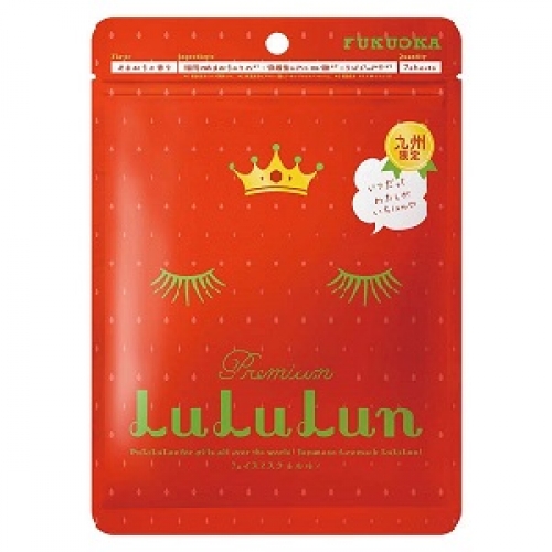 LuLuLun Маска для лица увлажняющая и Восстанавливающая «Клубника из Фукуока» 7 штук в упаковке Premium Face Mask Strawberry