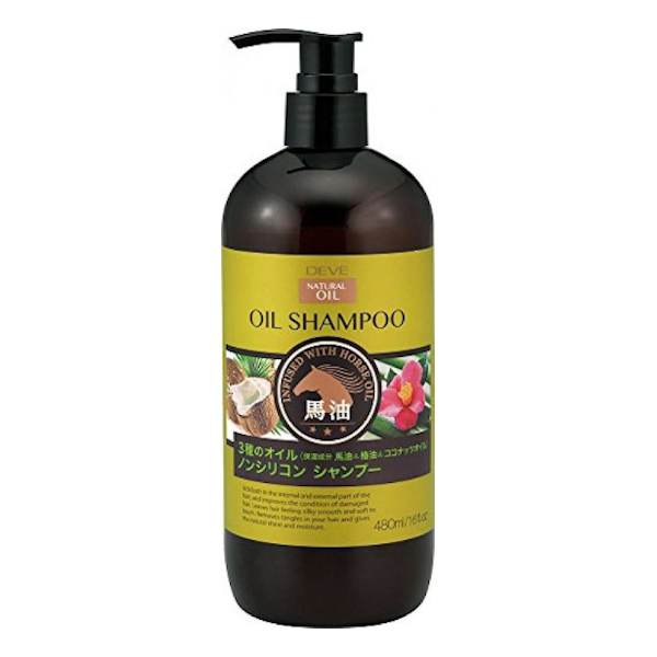 Шампунь для волос без силикона с тремя видами масел, Kumano Deve Natural Oil Shampoo, 480 мл