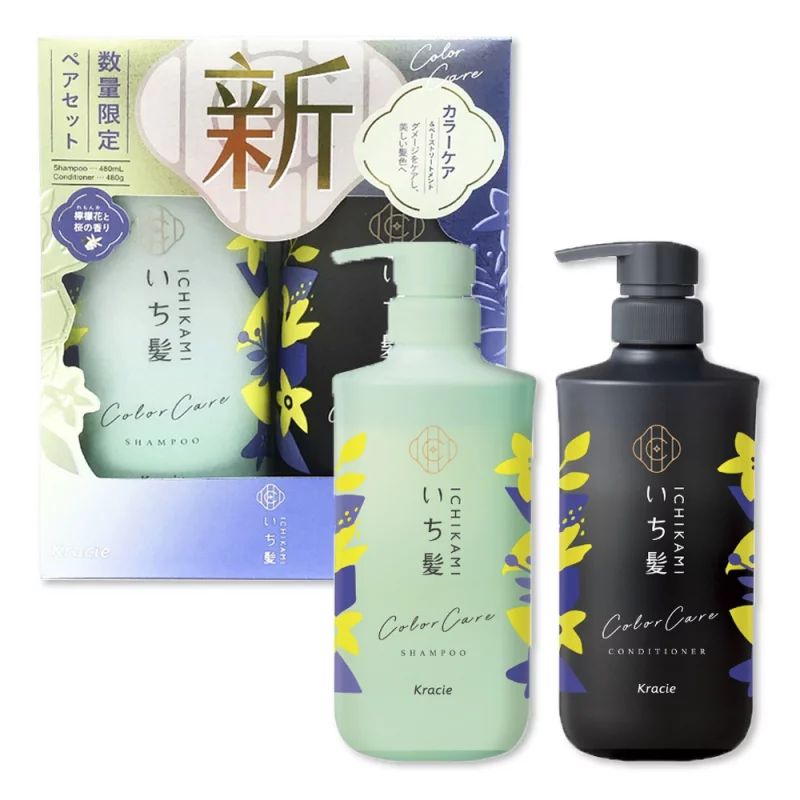 Шампунь+Кондиционер Забота о цвете для окрашенных волос, Ichikami Color Care Shampoo + Conditioner, 480 мл + 480 гр