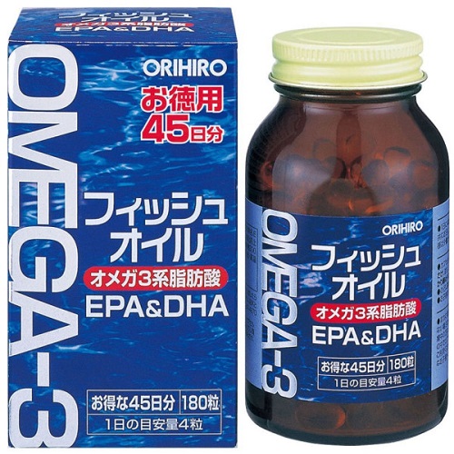 Омега-3, EPA&DHA ORIHIRO (180 капсул на 45 дней)