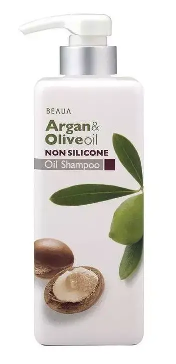 Увлажняющий и питающий шампунь BEAUA с аргановым и оливковым маслами (без силикона), 550 мл