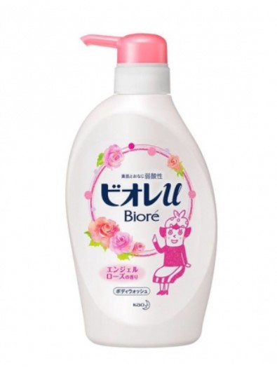 Жидкое мыло для тела с натуральными эссенциями, BIORE Body Soap Angel Rose, с ароматом розы, 480 мл